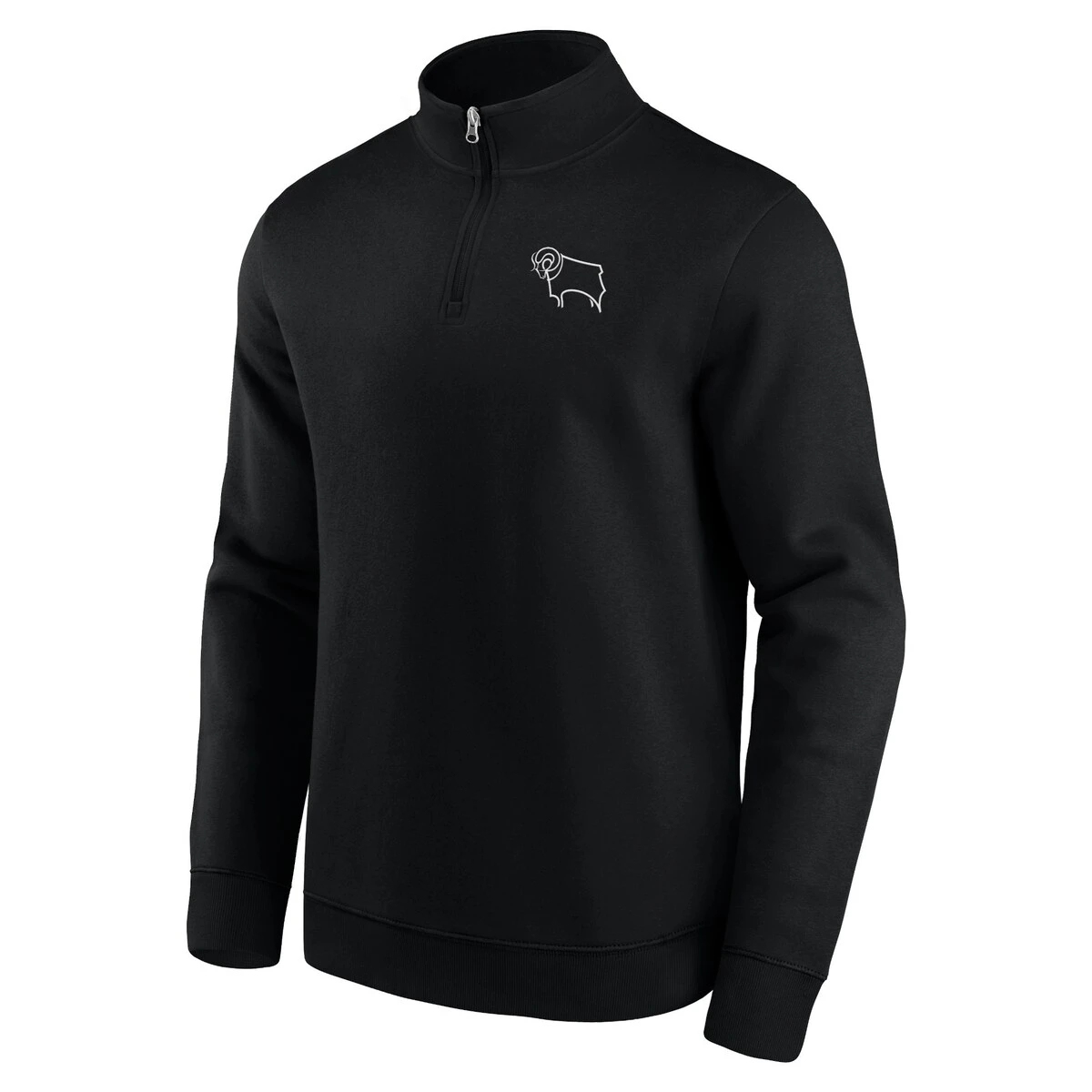 Derby County Essentials 1/4 Zip Top - Black - Mens 4 Derby County Essentials 1/4 Zip Top - Black - Mens - Image 2