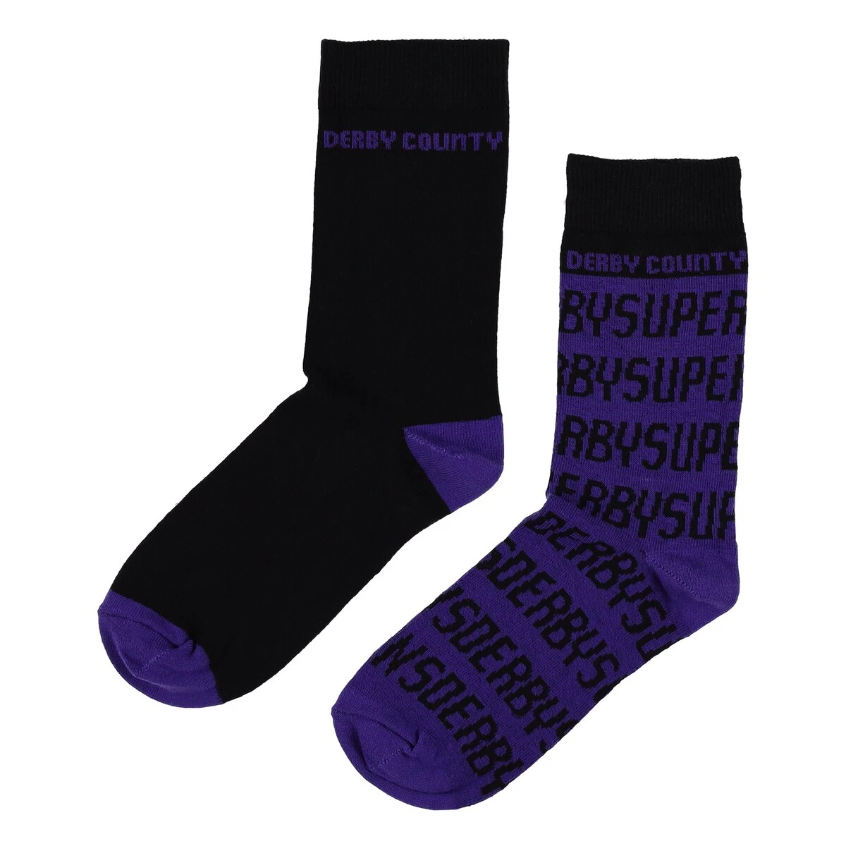Derby County 2 Pack Super Ram Socks - Purple - Unisex 4 Derby County 2 Pack Super Ram Socks - Purple - Unisex - Image 2