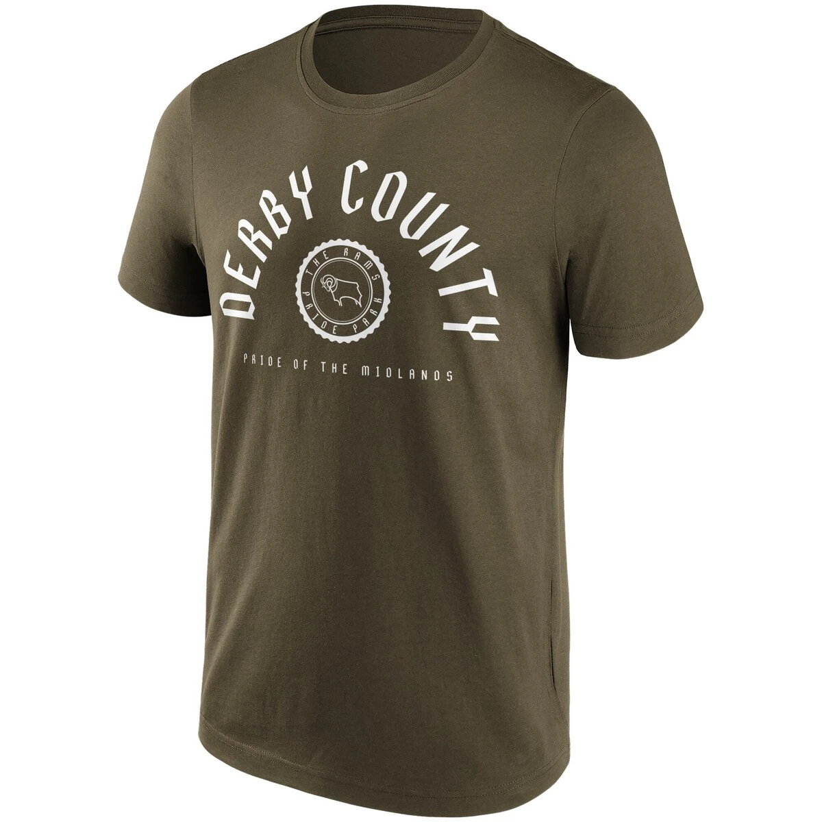 Derby County College Stamp T-Shirt - Khaki - Mens 5 Derby County College Stamp T-Shirt - Khaki - Mens - Image 3