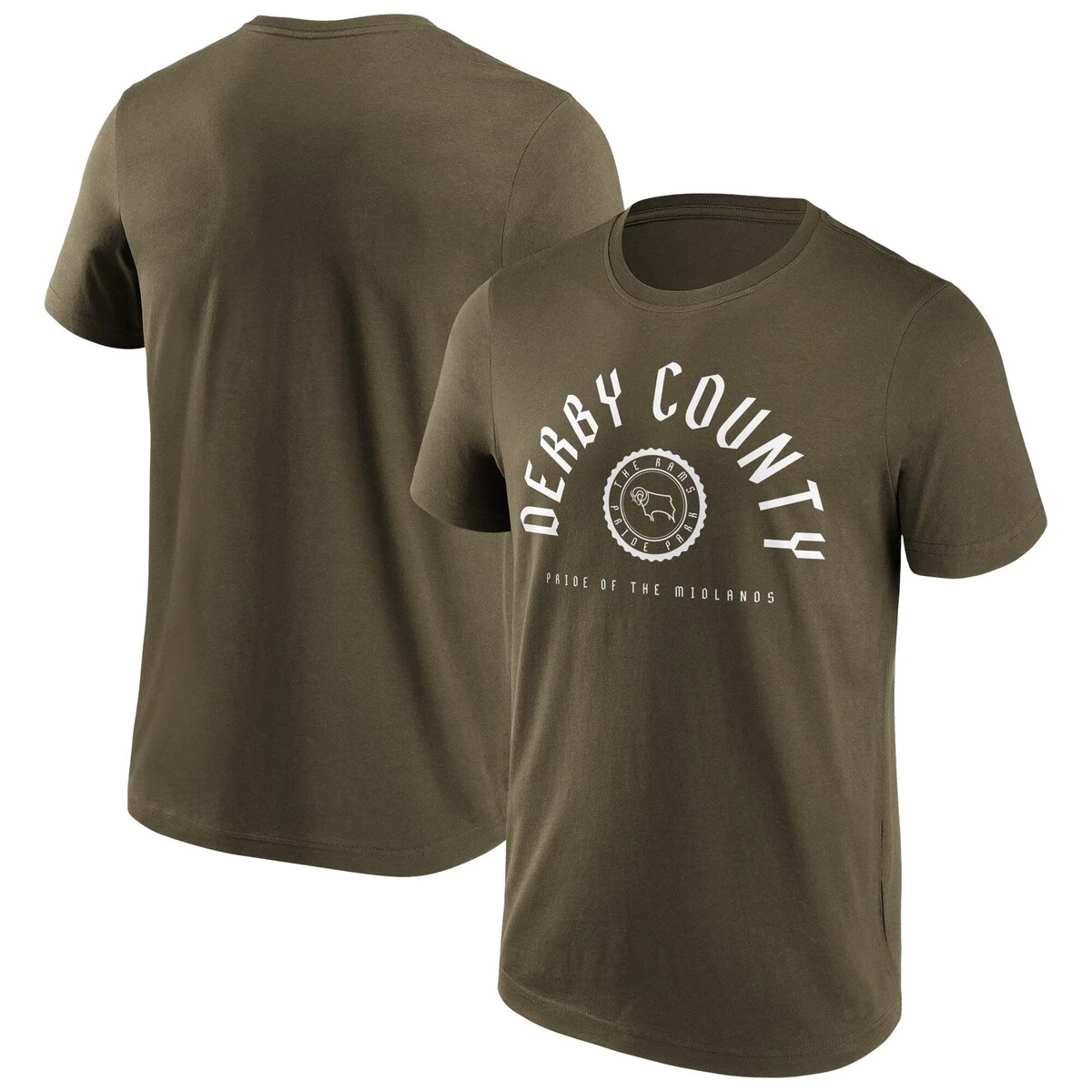 Derby County College Stamp T-Shirt - Khaki - Mens 3 Derby County College Stamp T-Shirt - Khaki - Mens