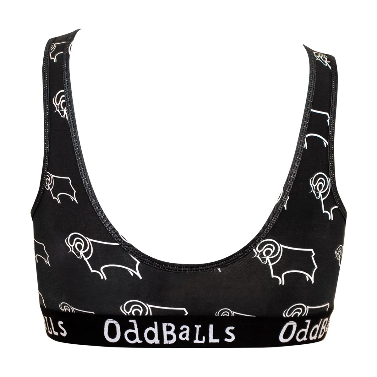 Derby County Crest Bralette - Black - Womens 4 Derby County Crest Bralette - Black - Womens - Image 2