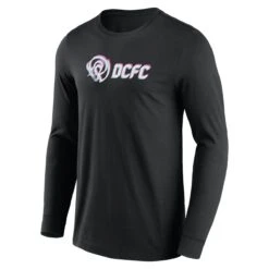 Derby County Defect Graphic Long Sleeve T-Shirt - Black - Mens