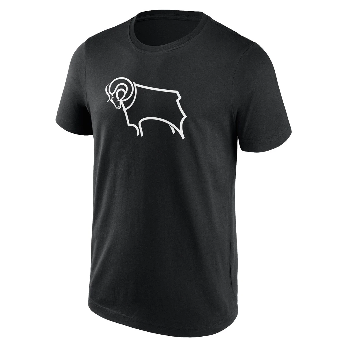 Derby County Essentials Primary Logo T-Shirt - Black - Mens 5 Derby County Essentials Primary Logo T-Shirt - Black - Mens - Image 3