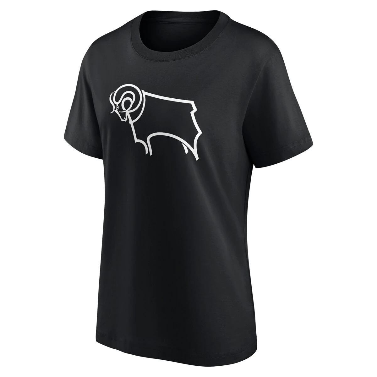 Derby County Essentials Primary Logo T-Shirt - Black - Womens 4 Derby County Essentials Primary Logo T-Shirt - Black - Womens - Image 2