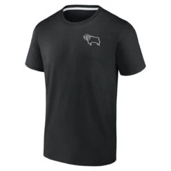 Derby County Essentials Small Crest T-Shirt - Black - Mens