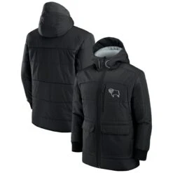 Derby County FanTech Padded Jacket - Black - Mens