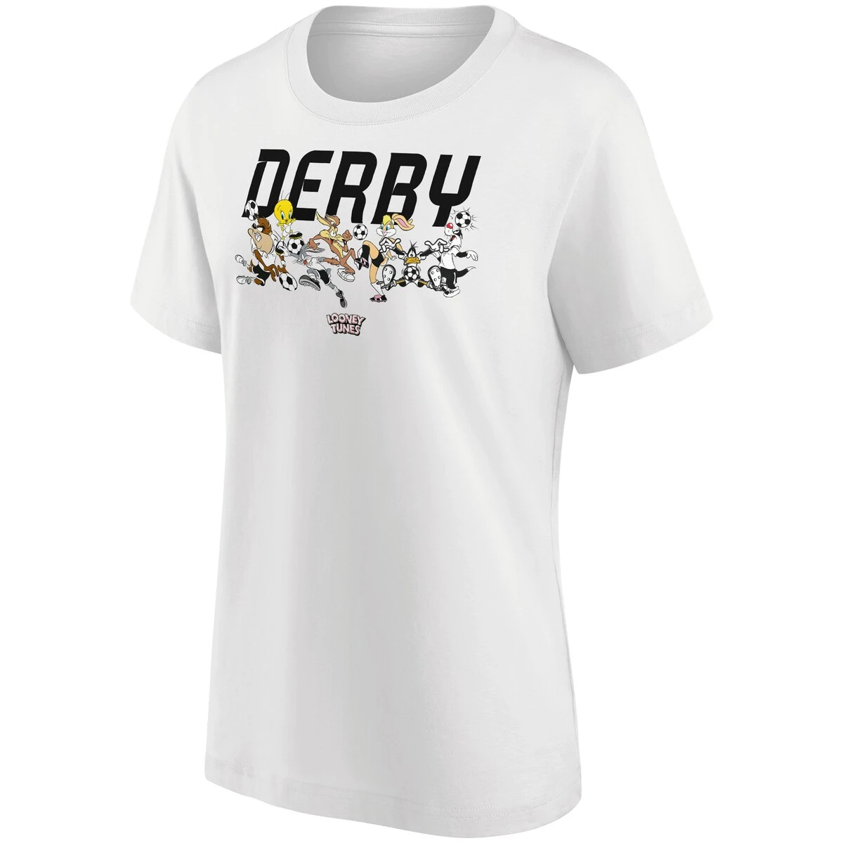 Derby County Looney Tunes Multi Character Graphic T-Shirt - White - Womens 4 Derby County Looney Tunes Multi Character Graphic T-Shirt - White - Womens - Image 2