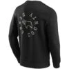 Derby County Loop Graphic Crew Sweatshirt - Black - Mens