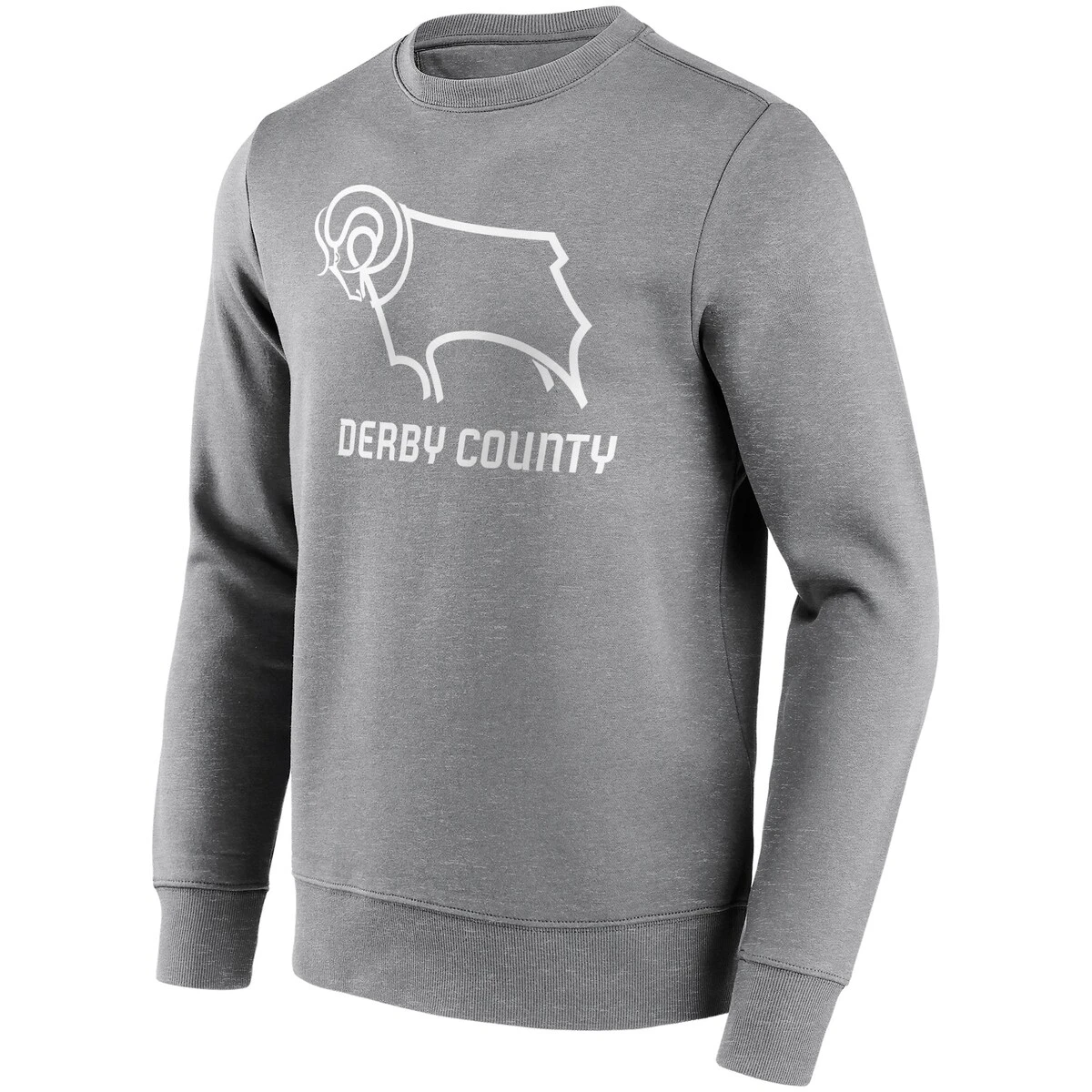 Derby County Mono Logo Graphic Crew Sweatshirt - Grey - Mens 3 Derby County Mono Logo Graphic Crew Sweatshirt - Grey - Mens