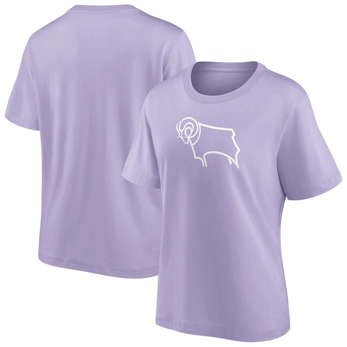 Derby County Mono Logo Graphic T-Shirt - Purple - Womens 3 Derby County Mono Logo Graphic T-Shirt - Purple - Womens