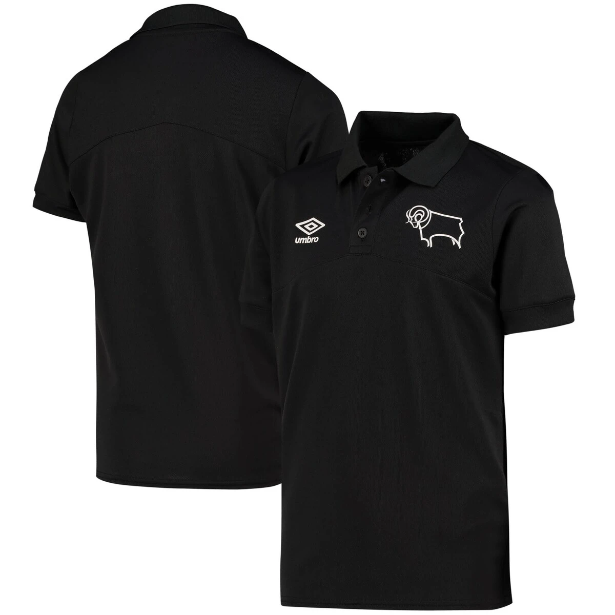 Derby County Poly Polo - Black - Kids 4 Derby County Poly Polo - Black - Kids - Image 2
