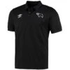 Derby County Poly Polo - Black