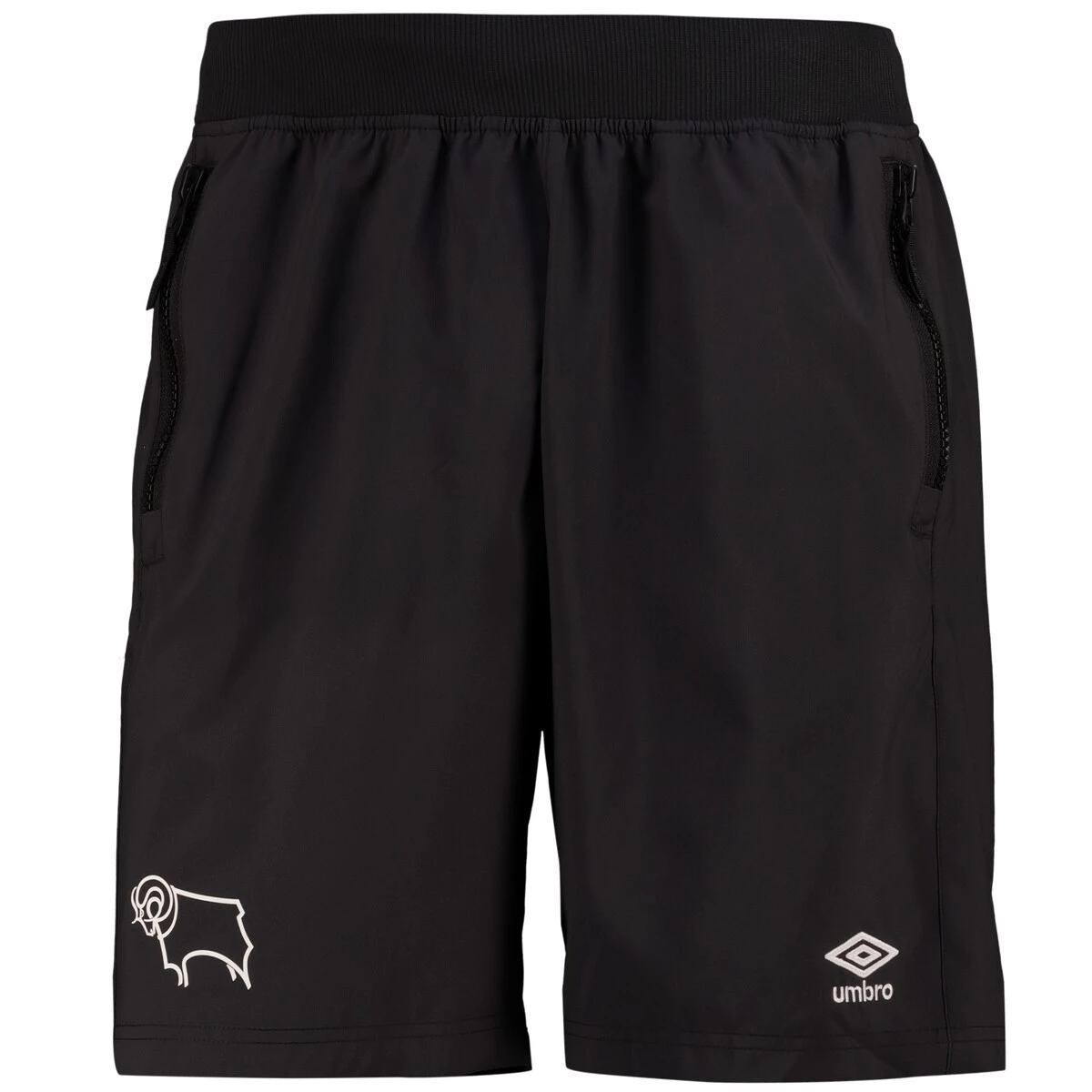 Derby County Premier Travel Shorts - Black 5 Derby County Premier Travel Shorts - Black - Image 3
