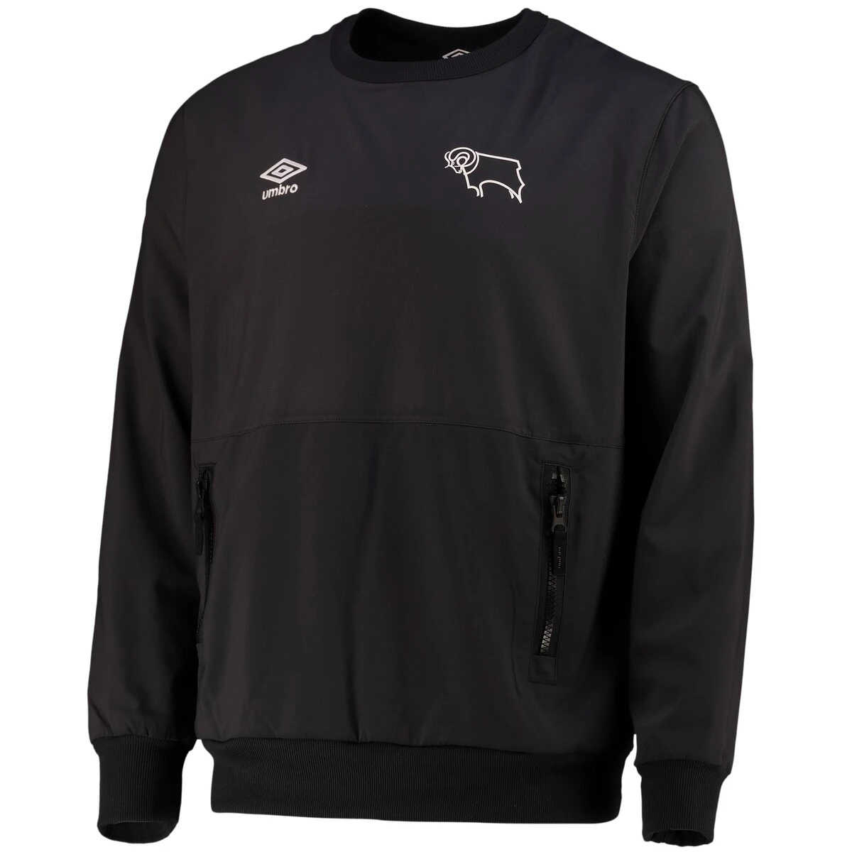 Derby County Premier Travel Sweatshirt - Black 4 Derby County Premier Travel Sweatshirt - Black - Image 2