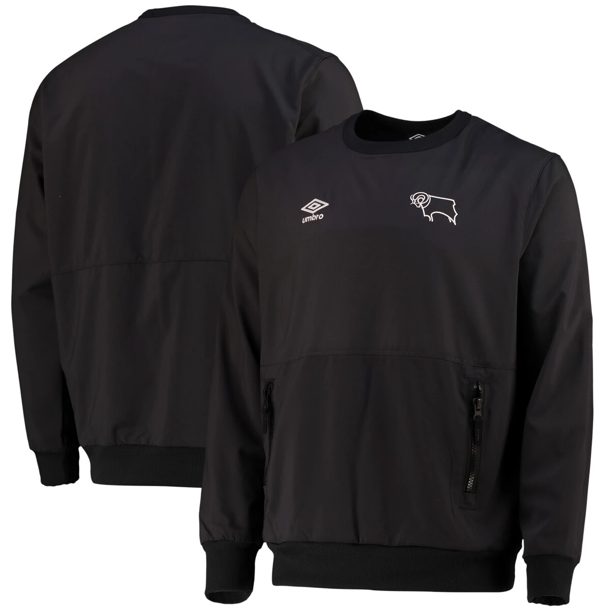 Derby County Premier Travel Sweatshirt - Black 3 Derby County Premier Travel Sweatshirt - Black