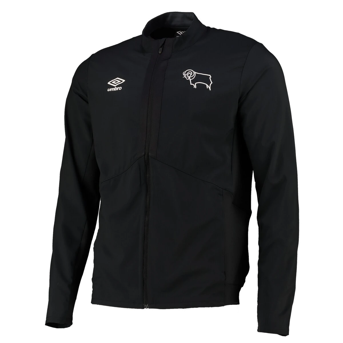 Derby County Presentation Jacket - Black 4 Derby County Presentation Jacket - Black - Image 2