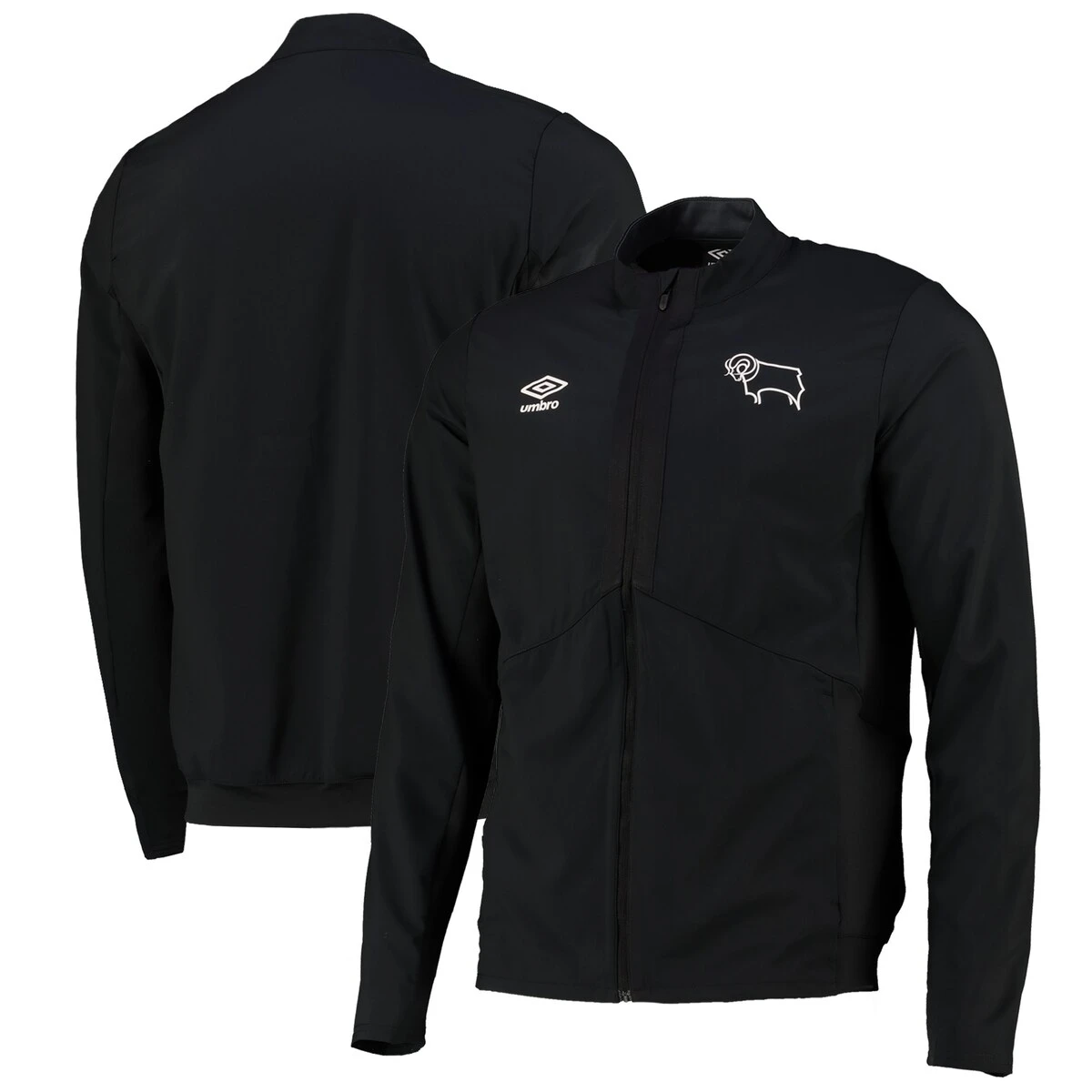Derby County Presentation Jacket - Black 5 Derby County Presentation Jacket - Black - Image 3