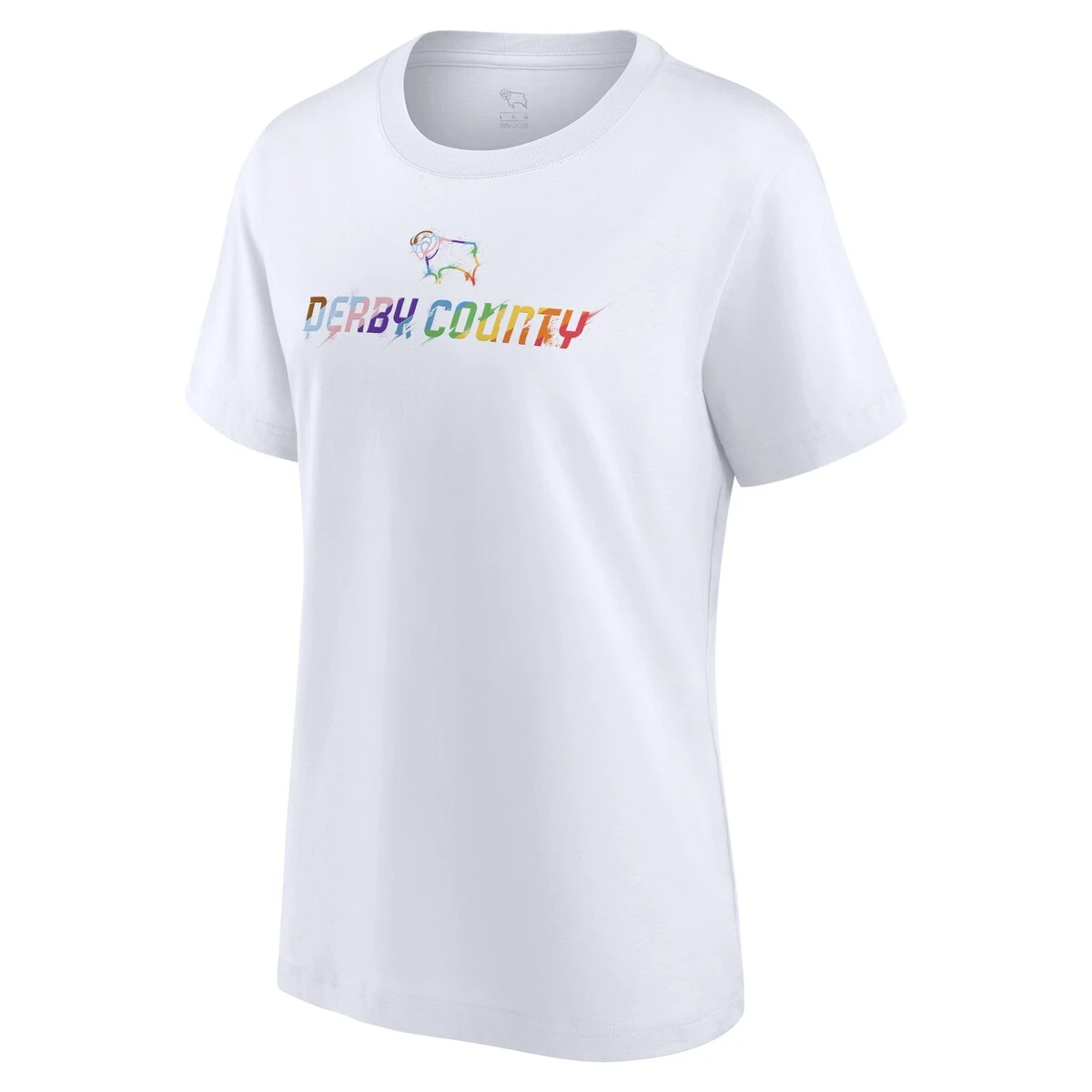 Derby County Pride Splatter Graphic T-Shirt - White - Womens 5 Derby County Pride Splatter Graphic T-Shirt - White - Womens - Image 3