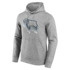 Derby County Ripple Graphic Hoodie - Pale Blue - Mens