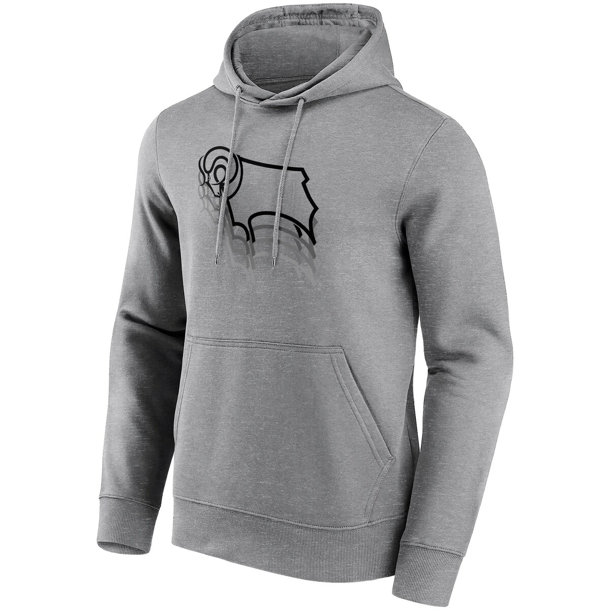 Derby County Ripple Graphic Hoodie - Sports Grey - Mens 4 Derby County Ripple Graphic Hoodie - Sports Grey - Mens - Image 2