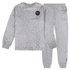 Derby County Star Print Fleece Pyjamas - Grey - Girls