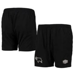 Derby County Training Shorts - Black - Kids