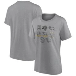 Derby County True Classics Crestory T-Shirt - Grey - Womens