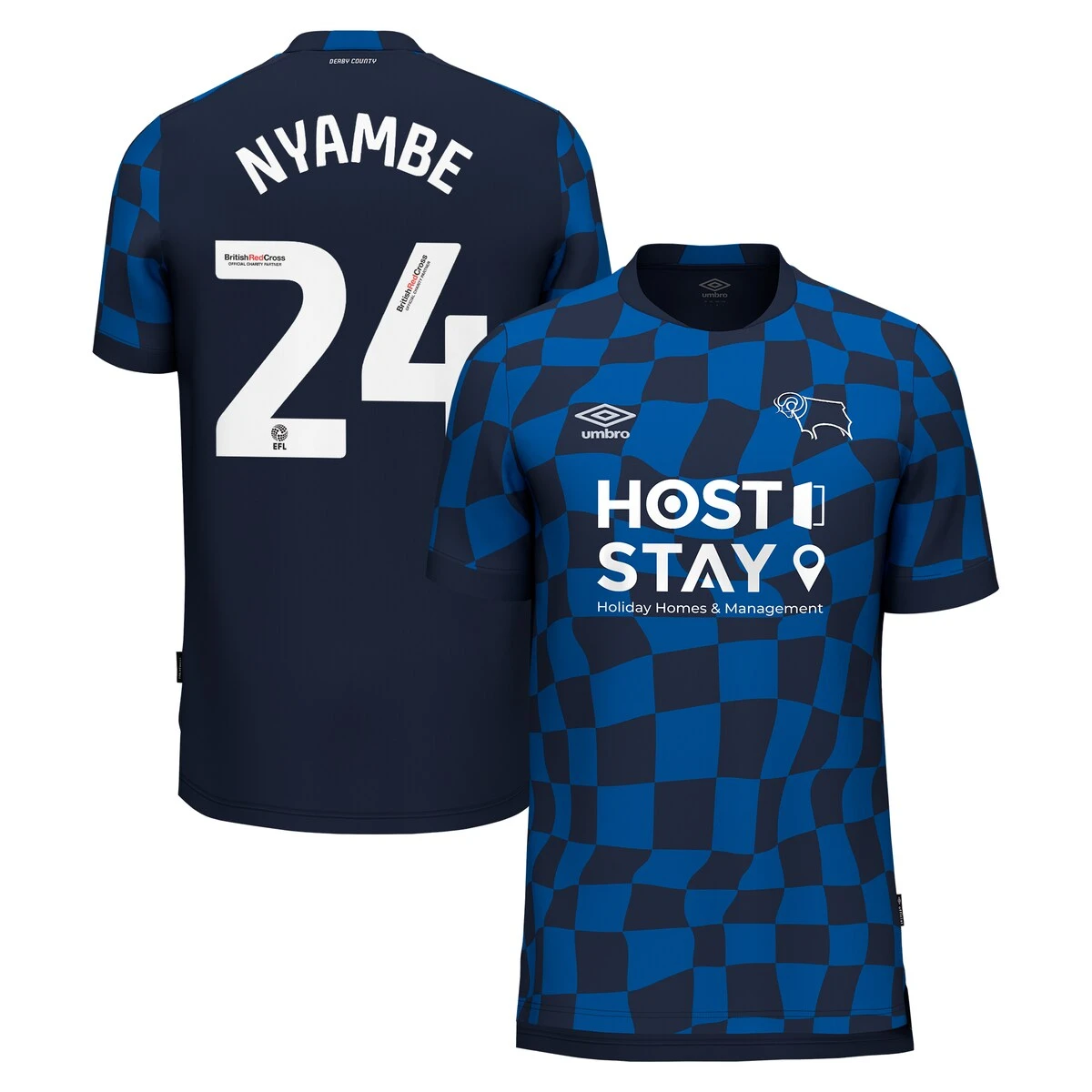 Derby County Umbro Away Shirt 2023-24 - Kids - Ryan Nyambe 24 5 Derby County Umbro Away Shirt 2023-24 - Kids - Ryan Nyambe 24 - Image 3
