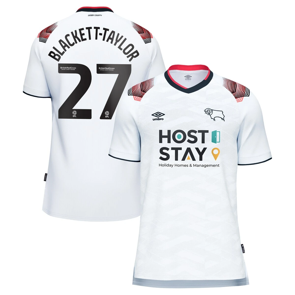 Derby County Umbro Home Shirt 2023-24 - Corey Blackett-Taylor 27 4 Derby County Umbro Home Shirt 2023-24 - Corey Blackett-Taylor 27 - Image 2