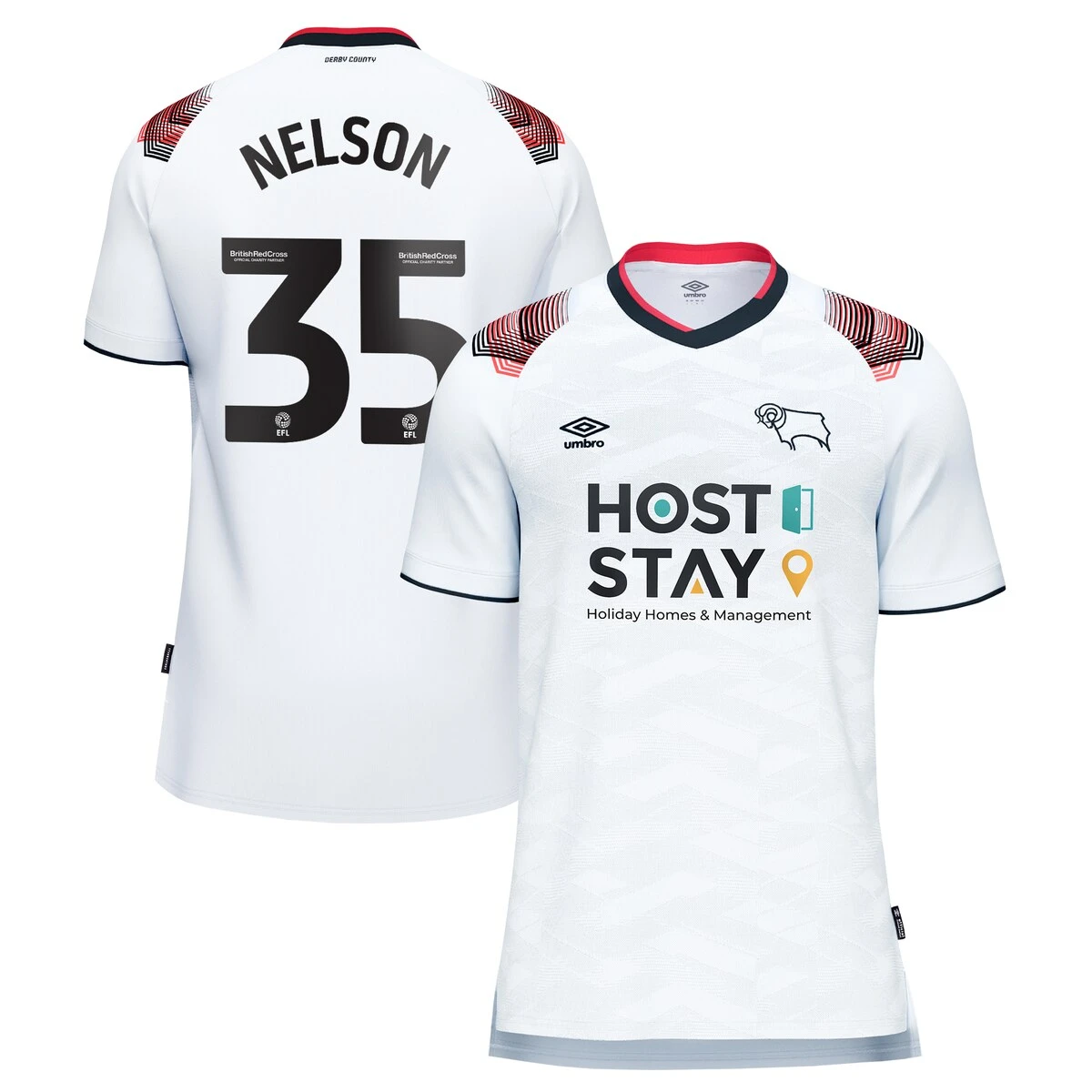 Derby County Umbro Home Shirt 2023-24 - Curtis Nelson 35 4 Derby County Umbro Home Shirt 2023-24 - Curtis Nelson 35 - Image 2