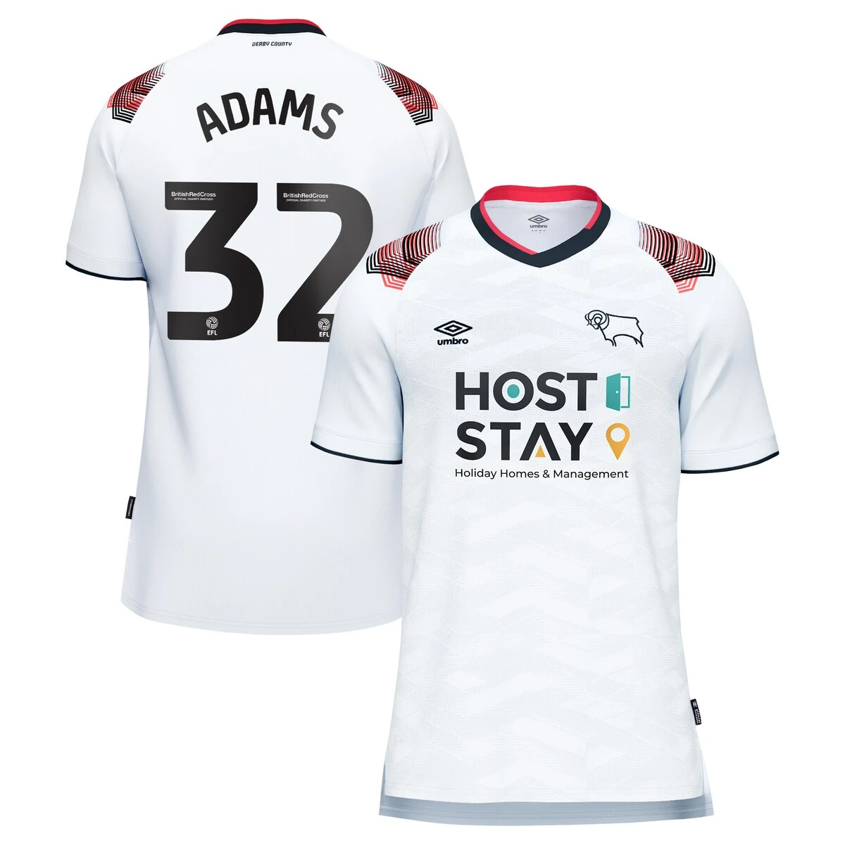 Derby County Umbro Home Shirt 2023-24 - Ebou Adams 32 5 Derby County Umbro Home Shirt 2023-24 - Ebou Adams 32 - Image 3