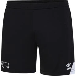 Derby County Umbro Training Shorts - Black - Kids