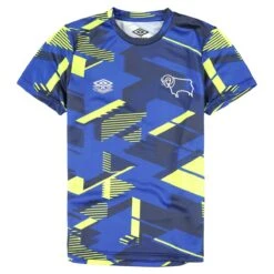 Derby County Umbro Warm Up Jersey - Blue - Kids