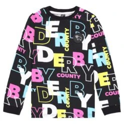 Derby County Wordmark Snuggle Fit Pyjamas - Black - Kids