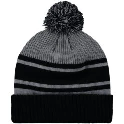 Derby County Wordmark Bobble Hat - Black/Grey - Mens
