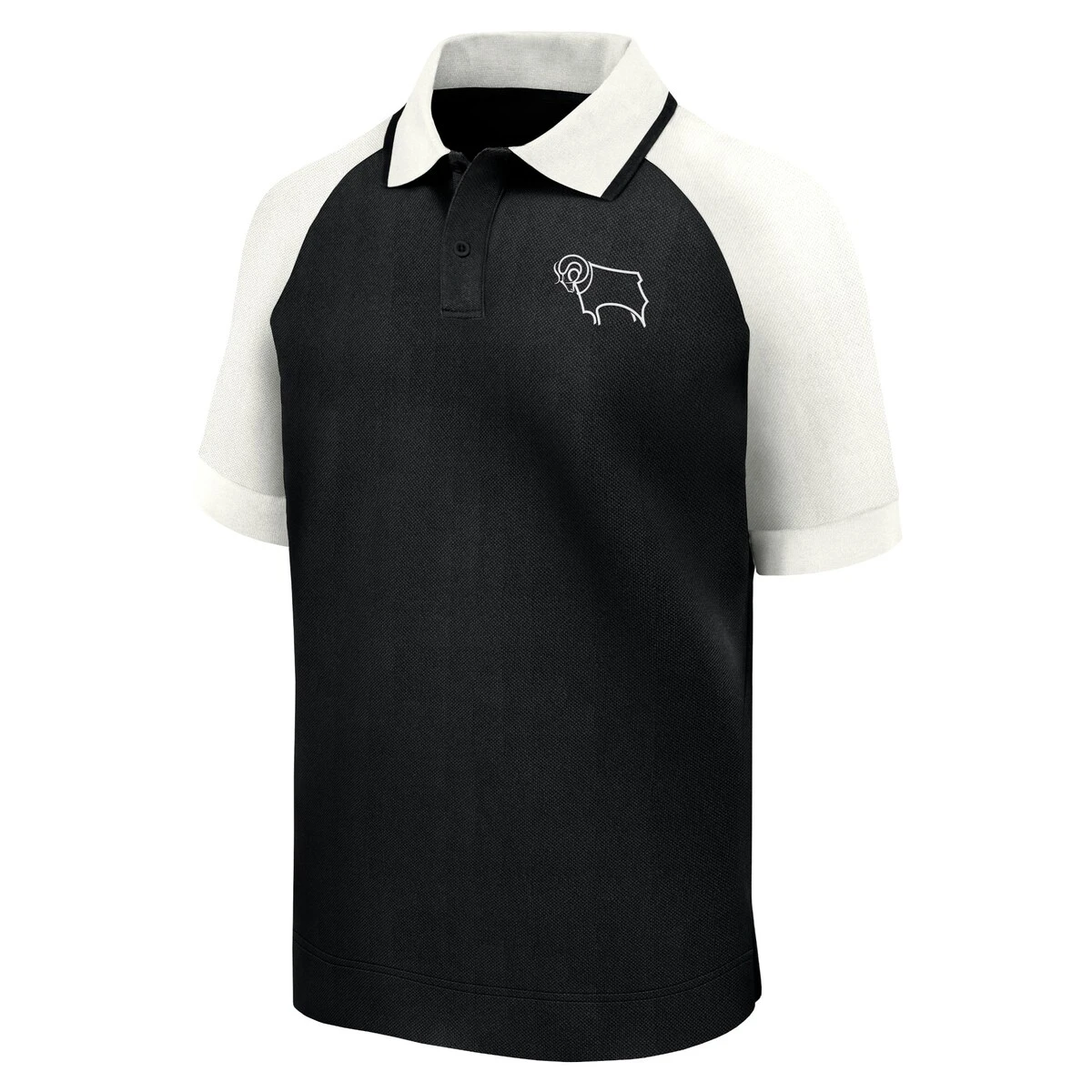 Derby County True Classics Short Sleeve Polo - Black/White - Mens 4 Derby County True Classics Short Sleeve Polo - Black/White - Mens - Image 2
