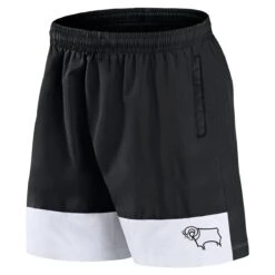Derby County Woven Short - Black/White - Mens