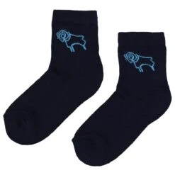Derby County 3 Pack Sport Socks - Navy/Green/White - Unisex